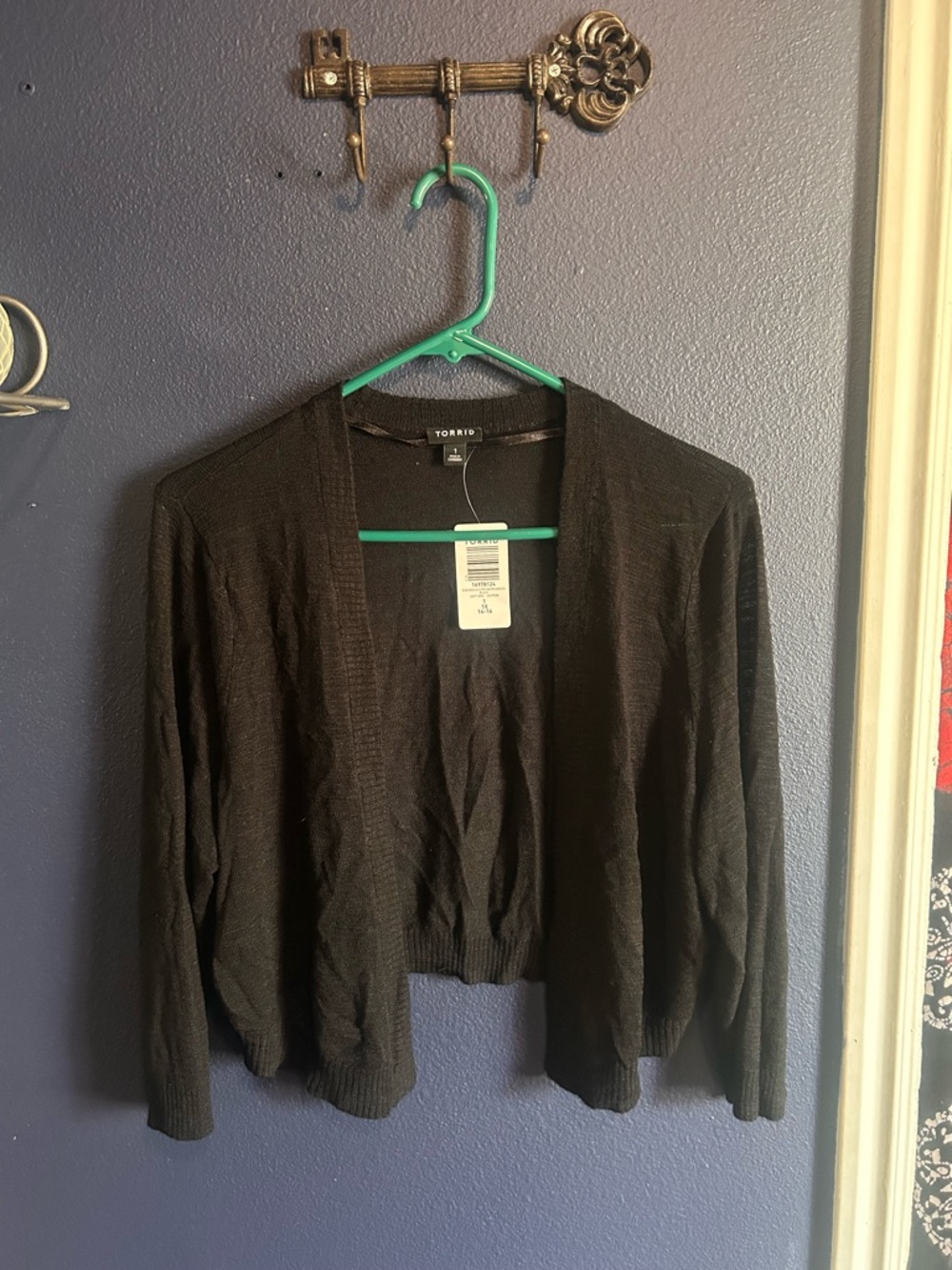 Torrid Black Open-Front Shrug size 1